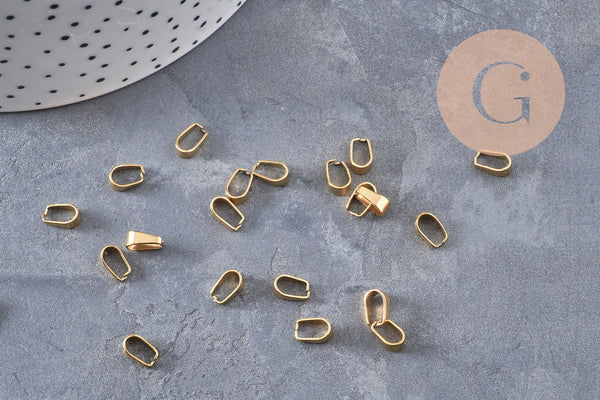 304 stainless steel bail, gold-plated, IP 7mm, x5 VALID