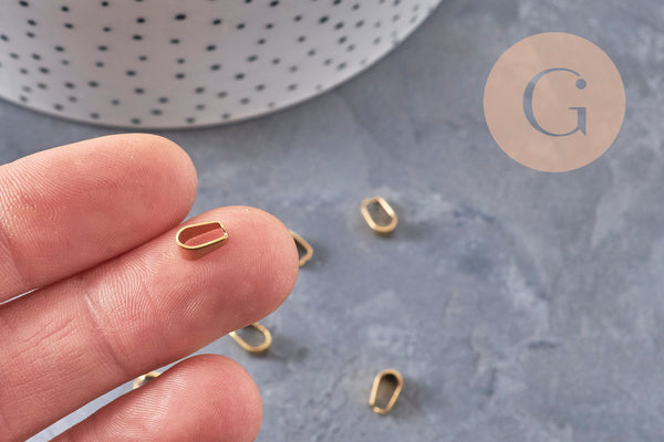 304 stainless steel bail, gold-plated, IP 7mm, x5 VALID