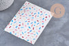 Feuille de transfert polymère – Motif confetti 14x10 cm, x1