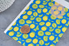 Feuille de transfert polymère – Motif Citrons Fond bleu 14x10 cm, x1 (G11010)