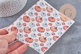 Feuille de transfert polymère – Motif automne Citrouilles 14x10 cm, x1 (G11012)