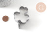Emporte-pièce trèfle acier inoxydable 7.4cm, x1 (G11050)