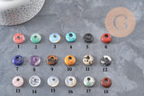 Pendentif rond avec trou pierre naturelle 18mm, x1 (G11067)