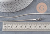 Collier Chaine serpent acier inoxydable platine 2.2mm/45cm, x1 (G11056) VALIDE