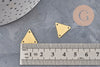 Breloque triangle 3 trous laiton brut 14mm, x10 (G11033) VALIDE