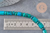 Perle tube en chrysocolle naturelle verte 6x3-9mm, x1 fil de 38cm (G1221)