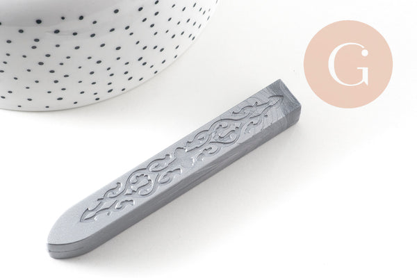 Batonnet de cire à cacheter argentée sans mèche, x1 (G4939)