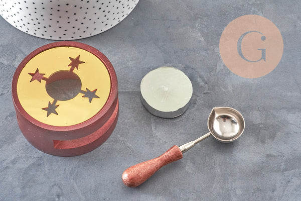 Kit pour cire à cacheter pour création de sceaux personnalisés et invitations de mariage DIY, x1 (G3787)