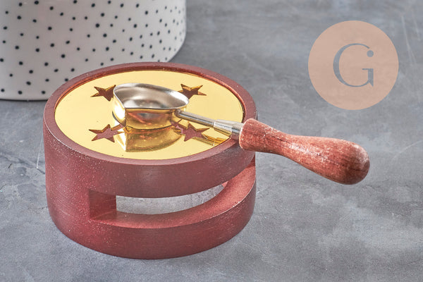 Kit pour cire à cacheter pour création de sceaux personnalisés et invitations de mariage DIY, x1 (G3787)