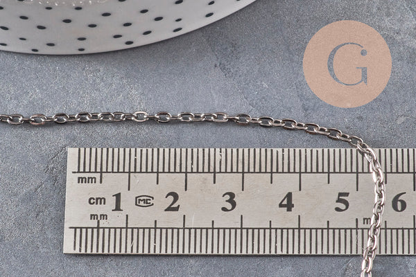 Chaine forçat métal noir Metalgun 2mm, x5 mètres (G1197)