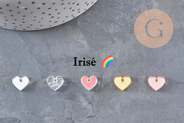 Pendentif étoile acrylique 20mm, x2 (G11085)