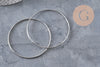 Bracelet jonc lisse acier 304 inoxydable platine 65mm, x1 (G11150)