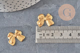 Bow tie pendant raw brass 17mm, x1 (G10167)