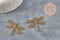 Colgante libélula zamak bronce 38mm, x2 VÁLIDO