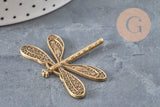 Dragonfly pendant zamak bronze 38mm, x2 VALID