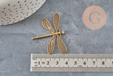 Dragonfly pendant zamak bronze 38mm, x2 VALID