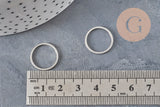 Colgante conector redondo acero inoxidable 304 platino 16mm, x10 VÁLIDO