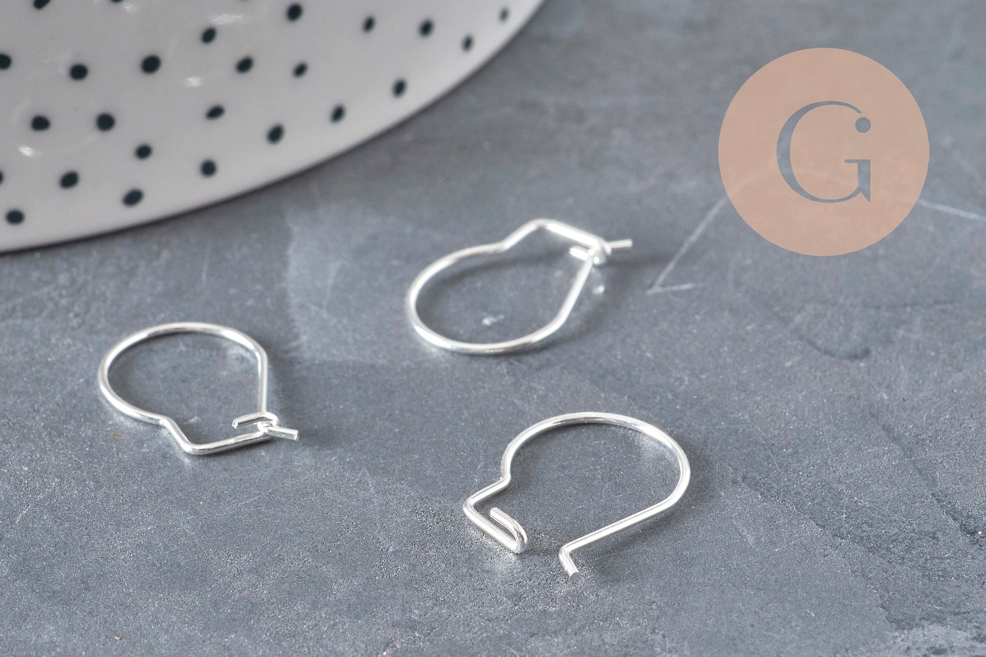 304 Stainless Steel Silver-Plated Hoop Earrings, 18mm, x10