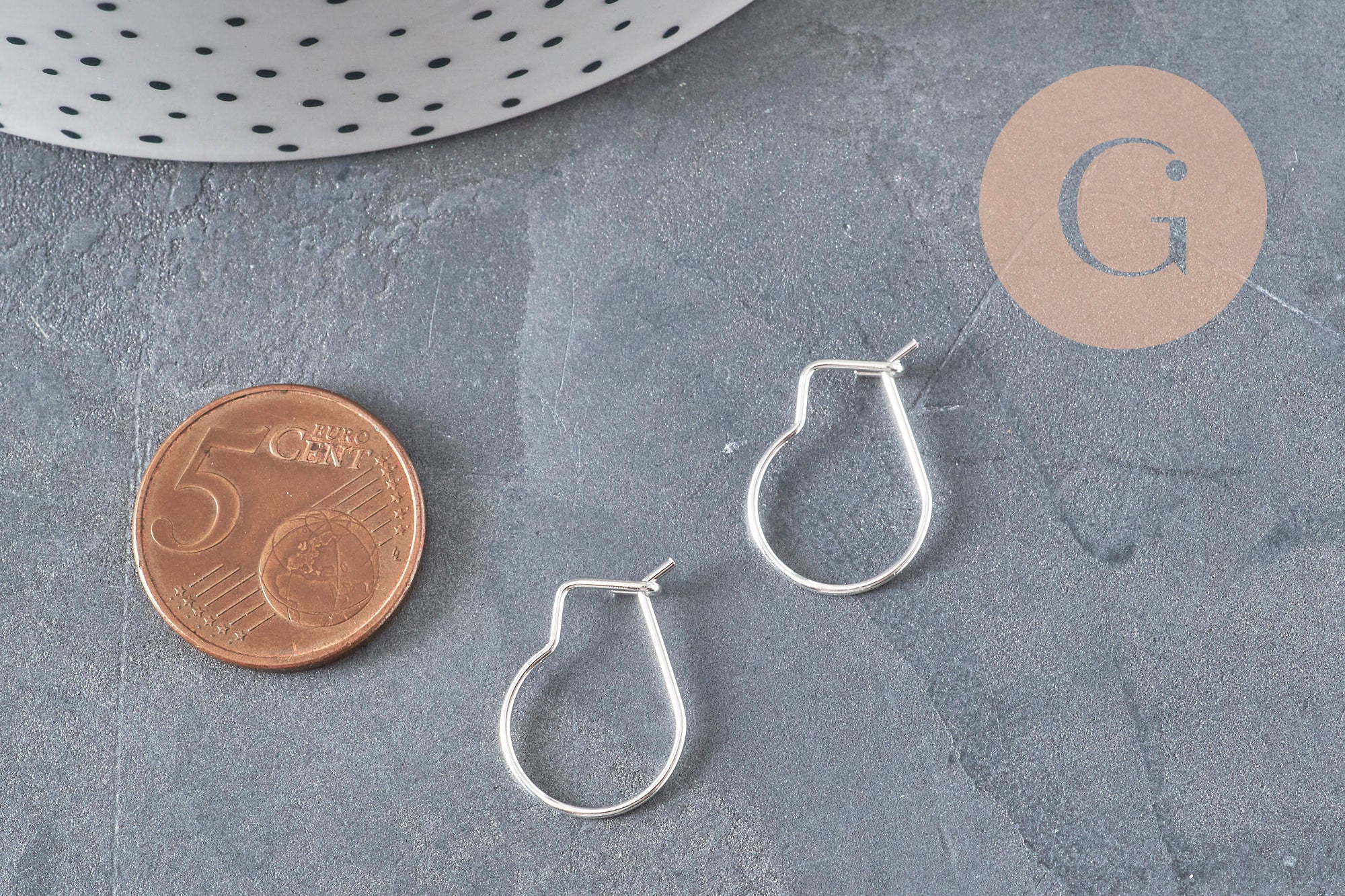 304 Stainless Steel Silver-Plated Hoop Earrings, 18mm, x10
