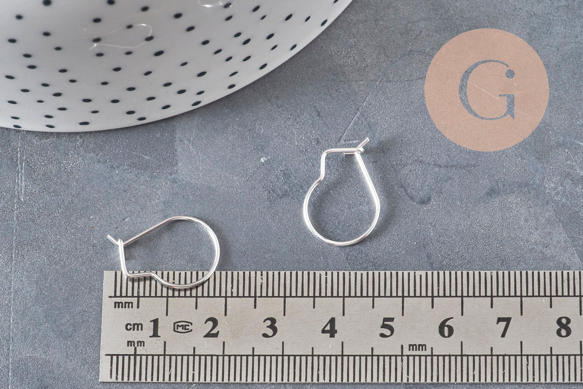 304 Stainless Steel Silver-Plated Hoop Earrings, 18mm, x10
