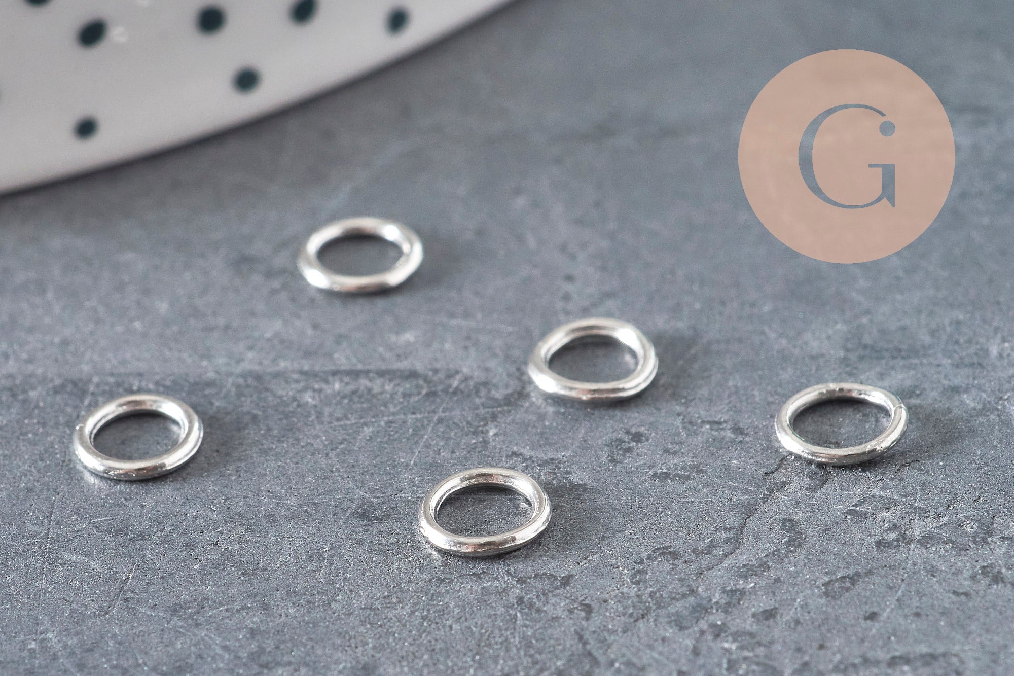 Stainless Steel 304 Round Closed Jump Rings, Platinum, 6mm/0.8mm, x5 (G11215)