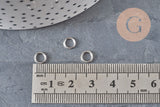 Stainless Steel 304 Round Closed Jump Rings, Platinum, 6mm/0.8mm, x5 (G11215)