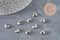Crimp bead covers, 304 stainless steel, platinum, 8x7mm, x20, VALID