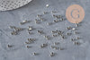 Perlas de aplastar de latón platino 3x2mm, x2 gramos VÁLIDO