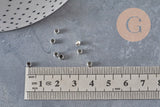 Perlas de aplastar de latón platino 3x2mm, x2 gramos VÁLIDO