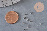 Cuentas aplastables latón platino 2x1.2mm, x1 gramo VÁLIDO