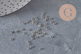 Crimp beads washer stainless steel 316 platinum 1.9mm, x50 VALID