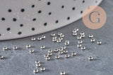 Crimp beads washer stainless steel 316 platinum 1.9mm, x50 VALID