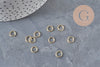 Round closed rings gilded 304 stainless steel 7mm/0.8mm, x10 VALID