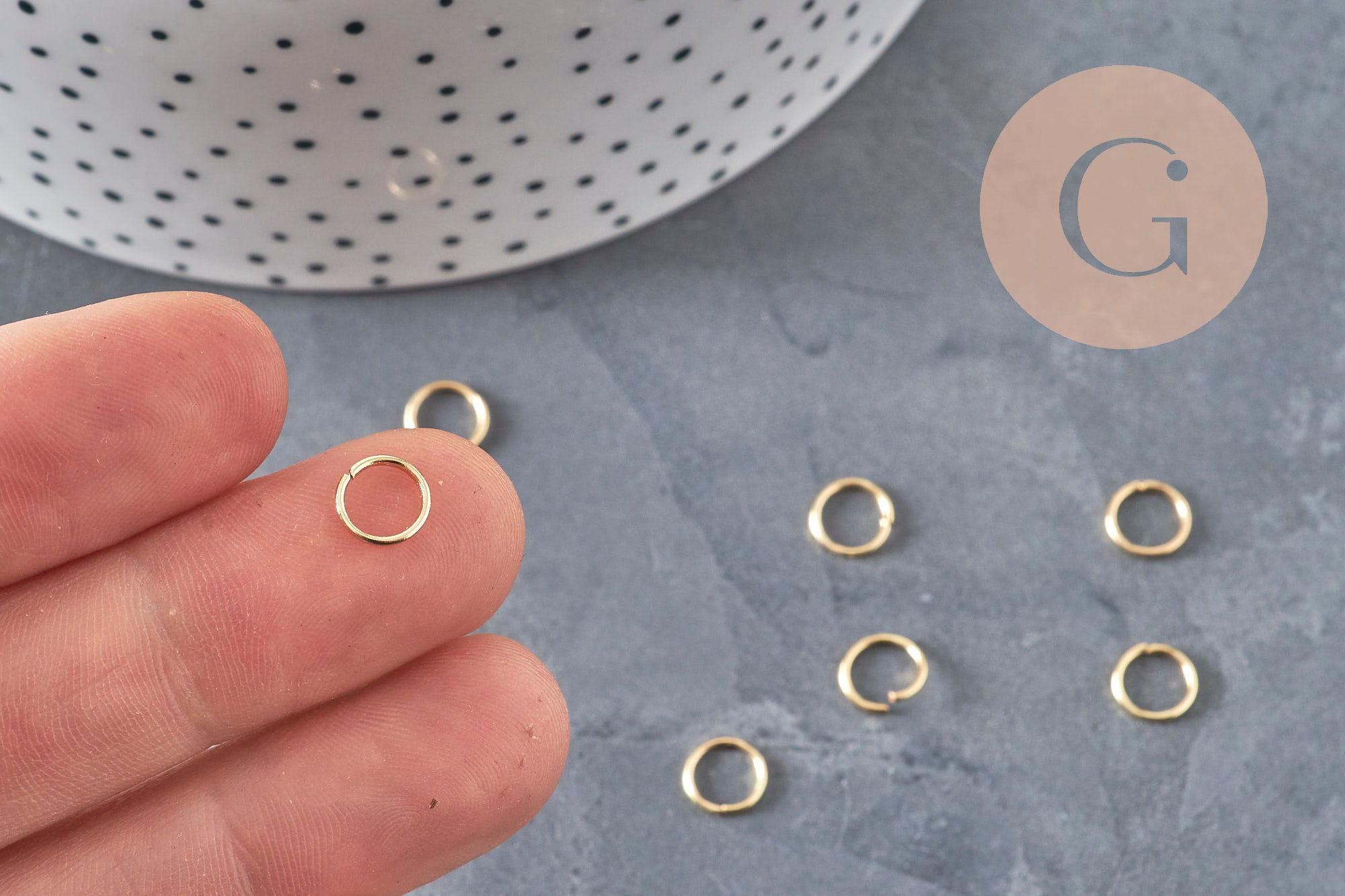 Round closed rings gilded 304 stainless steel 7mm/0.8mm, x10 VALID