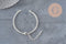 304 Stainless Steel Silver Plated Cable Chain Bracelet Base 4mm/15.5cm, x1 VALID