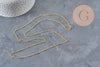 Collar cadena satélite hierro y latón dorado 81.5cm, x1 VÁLIDO