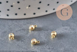 Enganche de goma para colgante de latón dorado 6.5x3.5mm, x10 VÁLIDO