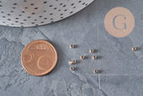 Rose gold plated brass crimp beads 2x1.2mm, x1Gr VALID