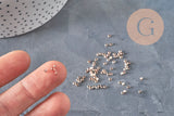Rose gold plated brass crimp beads 2x1.2mm, x1Gr VALID