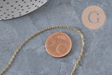 304 Stainless Steel IP Gold-Plated Mariner Chain 2mm, x1 meter (G11234)