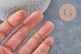 304 Stainless Steel IP Gold-Plated Mariner Chain 2mm, x1 meter (G11234)