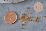Small transparent gold seed beads 2mm, x 10gr