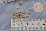 Small transparent gold seed beads 2mm, x 10gr