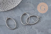 35mm Stainless Steel 304 Platinum Oval Pendant Tray, x1 VALID