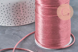 Rose pink polyester rattail cord 2mm, x5 meters (G11223)