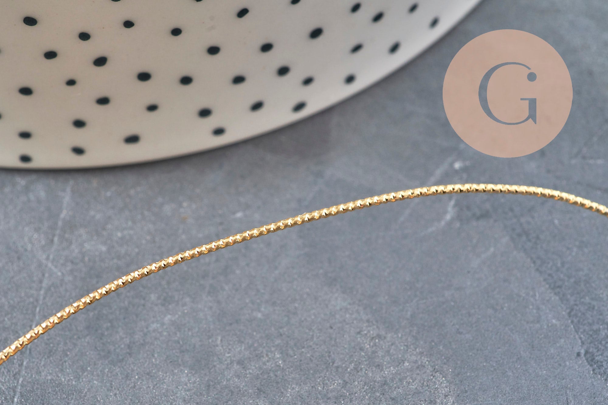 Alambre metálico de cobre dorado de 18K trenzado de 1mm, x1 metro VÁLIDO