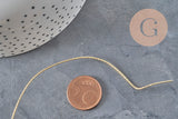 Alambre metálico de cobre dorado de 18K trenzado de 1mm, x1 metro VÁLIDO