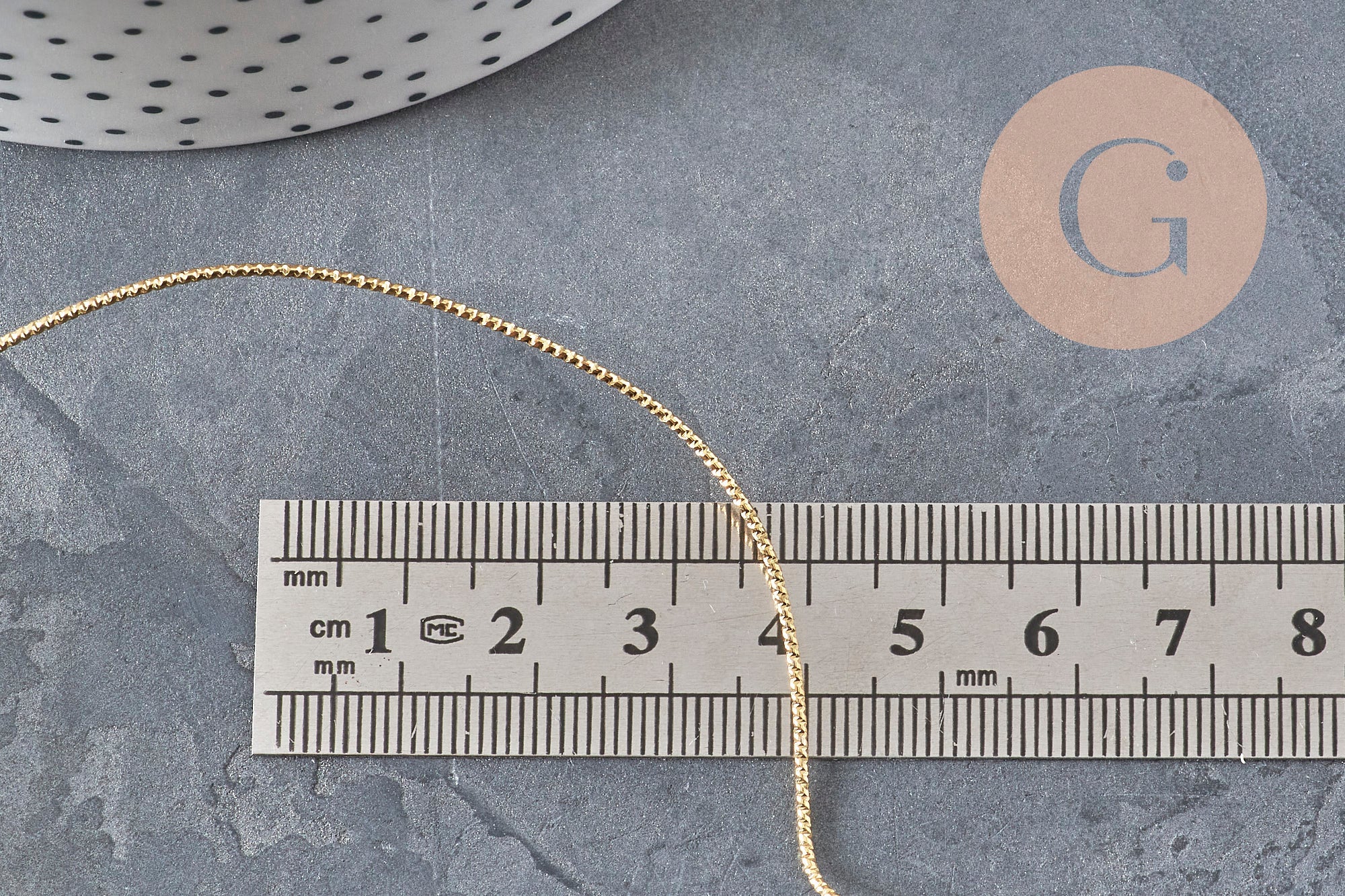 Alambre metálico de cobre dorado de 18K trenzado de 1mm, x1 metro VÁLIDO
