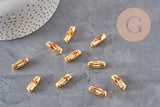 10x 18.5mm Gold-plated 304 Stainless Steel Ball Chain Clasps VALID