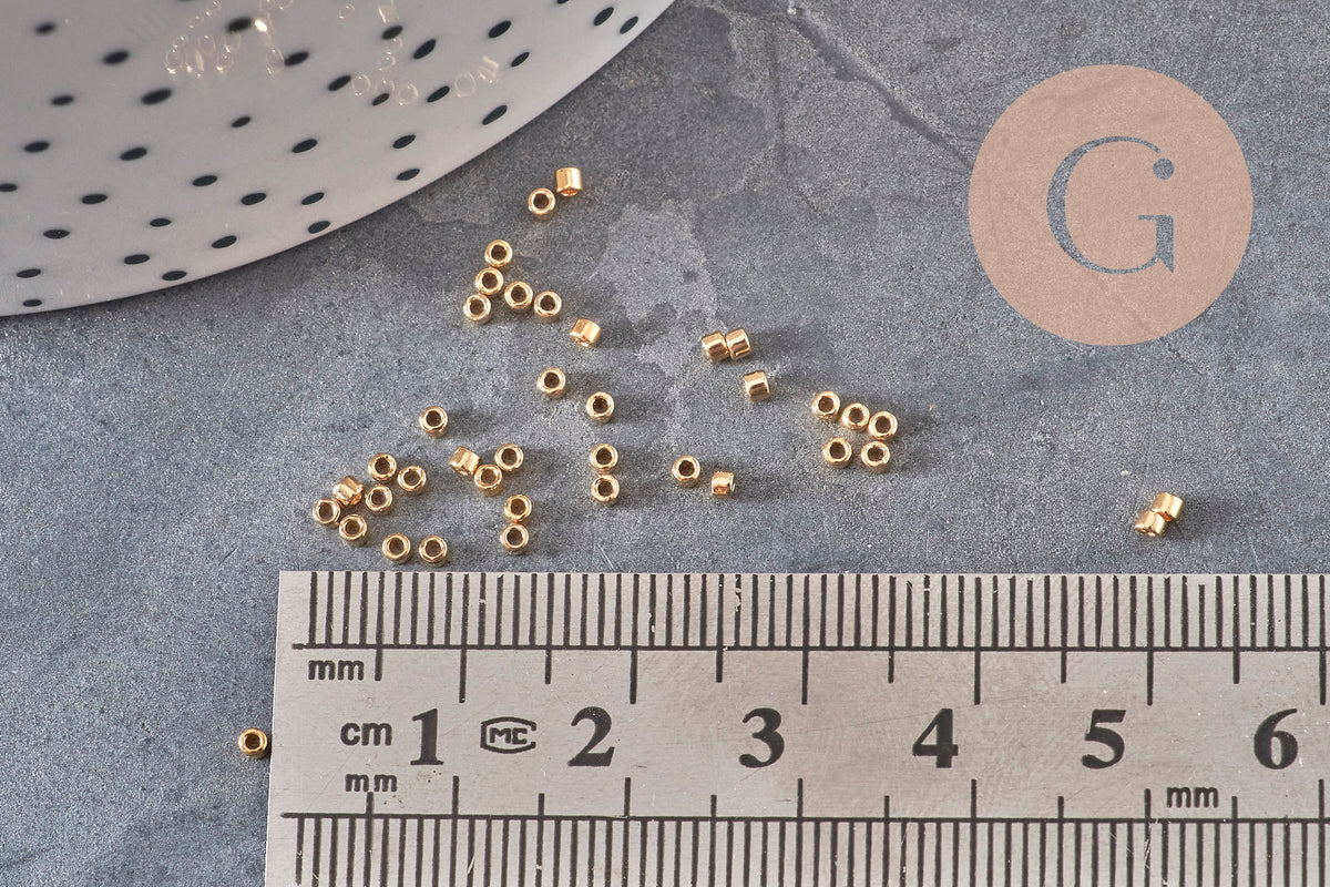 Miyuki Delica 11/0 DB0034 - Chapado en oro claro de 24kt, x5gr VÁLIDO (G11296)